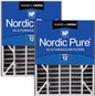 Nordic Pure 20x25x5 (Actual Size: 19 3/4 x 24 1/4 x 4 7/8) Air Bear Air Filter Replacement MERV 12 Pleated + Carbon 2 Pack