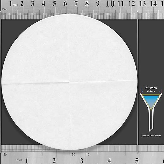 12.5 cm Quadrant-Folded Filter Paper, Pre-Folded disks, Qualitative Grade 1 - ZENPORE Medium Flow 125 mm (50 Discs)