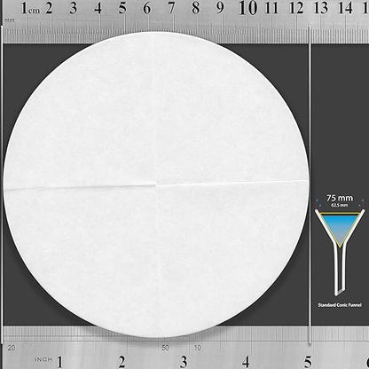 12.5 cm Quadrant-Folded Filter Paper, Pre-Folded disks, Qualitative Grade 1 - ZENPORE Medium Flow 125 mm (50 Discs)