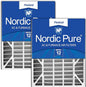 Nordic Pure 20x25x5 (Actual Size: 19 3/4 x 24 1/4 x 4 7/8) Air Bear Replacement 259112-102 MERV 12 Air Filters 2 Pack