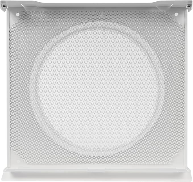 Vent Systems 10" Inch Air Supply Vent Cover with Rubber Gasket - White Galvanized Steel - Robust and Weatherproof Outdoor Air Intake Box - Duct or Surface Mounting - Rain and Snow Protection