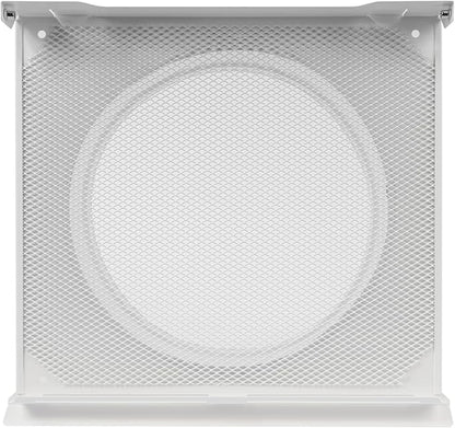 Vent Systems 10" Inch Air Supply Vent Cover with Rubber Gasket - White Galvanized Steel - Robust and Weatherproof Outdoor Air Intake Box - Duct or Surface Mounting - Rain and Snow Protection