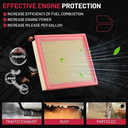 BDFHYK CA10516 Engine Air Filter Compatible with Dodge 2009-2020 Journey 2.4L l4, 2009-2010 Journey 3.5L V6, Replace# AF4048, A3166C, A4048