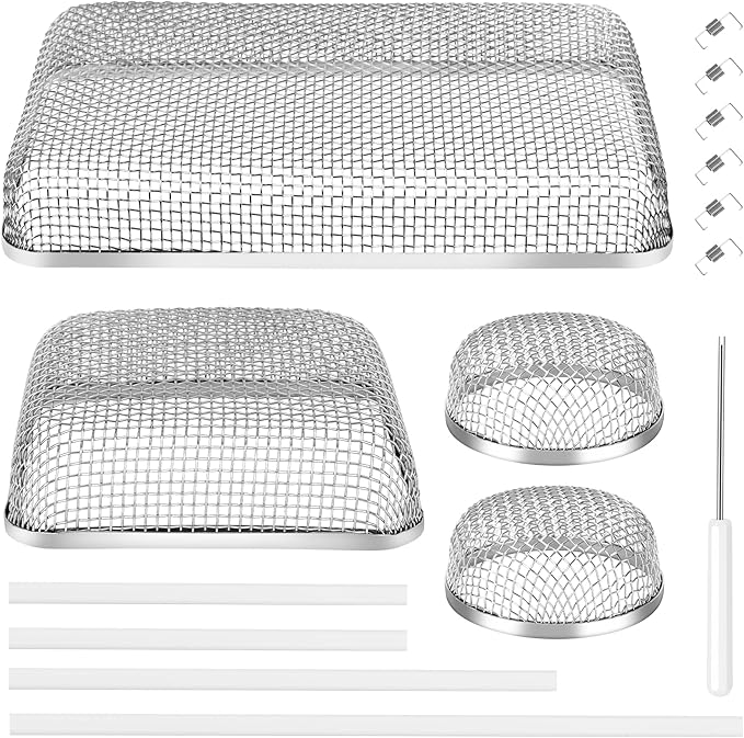 TONDA RV Furnace Vent Screen, Bug Screens Heater Vent Cover for Camper with Installation Tool and Silicone Rubber, 4 Pack