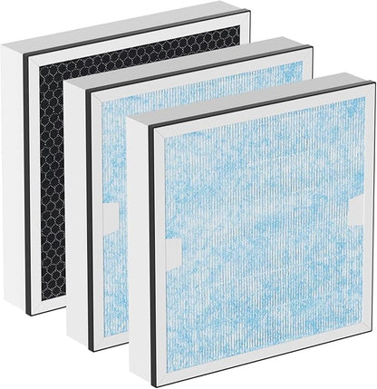 Carmerny HEPA & Activated Carbon Filter Replacement Set Compatible with AlorAir CleanShield HEPA 550 Air Scrubber (Pack of 3)