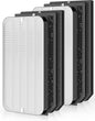 5000 Replacement Filter Compatible with Air Doctor 5000, 5500, and 5500i Air Purifiers, Includes 2 High-Efficiency Filter and 4 Activated Carbon Filters, Compare to ADF5005, ADF5006, ADF5001