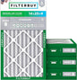 Filterbuy 14x25x4 Air Filter MERV 8 Essential Dust & Allergy Defense (4-Pack), Electrostatic Pleated HVAC AC Furnace Filters Replacement, Made in USA (Actual Size: 13.88 x 24.88 x 3.63)