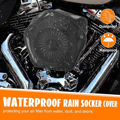 High Flow Air Cleaner Intake Filter System Kit Air Filters Cover for Harley Touring 2008-2016 Softail '16-'17 FLSTNSE '14-'15 FLSTSE 2011-2012 FXSBSE 2013-2014 Dyna FXDLS 2017