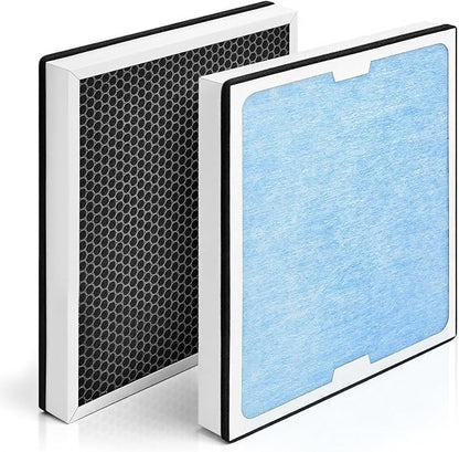 2-in-1 HEPA Activated Carbon Filter Replacement for AlorAir CleanShield HEPA 550 Air Scrubber 17.2x15.3x2, 2 Pack