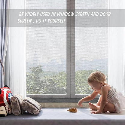 High Density Screen Pollen Proof Net Dust and Pollen Proof Screen Mesh Replacement Door and Window Mesh(61"x168")