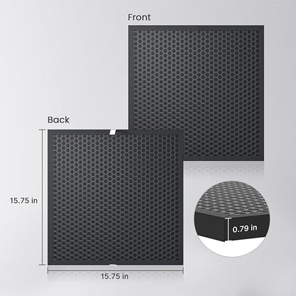 Waykar Activated Carbon Filter Replacement – Reduces Odors, Smoke – Compatible with Waykar 550 CFM Air Scrubber (2-Pack)
