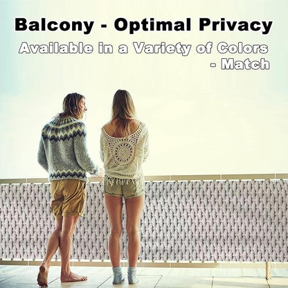 Privacy Screen Protector 2.6' x 65.6' UV Protection Weather Resistant Waterproof Outdoor Dog Fence, Included Cable Ties Customized size for Garden Wall, Patio Gate, Patio Deck, Weaving Pattern