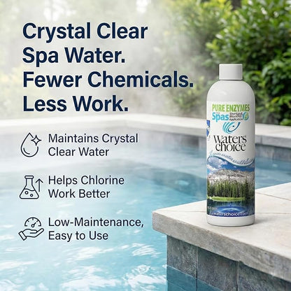 Waters Choice Complete Hot Tub Chemicals 3-Month Starter Kit-All-in-One Water Clarifier, Chemical-Free Spa Kit for Easy Water Care in Hot Tubs & Jacuzzis
