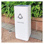 GLigeT Outdoor Trash can White Combined Trash Can Large-Capacity Square Sorting Trash Can Outdoor Direct Throw Trash Can Without Cover, Anti-Fingerprint Technology 48L Trash Can (Size : C)