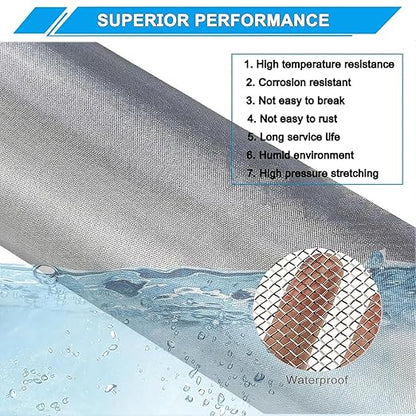 Stainless Steel Mesh Screen 10Mesh 304, 15.7" x 47.2" (40x120cm) Metal Mesh Screen, Rust Free Fine Wire Mesh Roll, Easy to Cur for Vent Mesh, Window Screen, Filters, Cage, Garden Covers