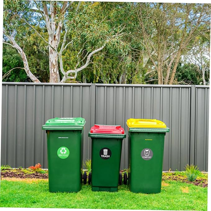 9pcs Trash Can Classification Stickers Decals for Trash Sorting for Home Recycling Bins