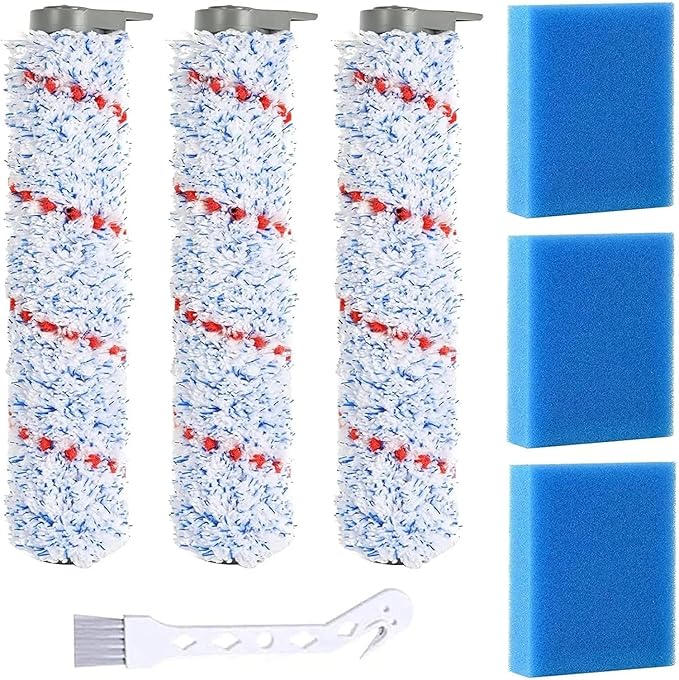 Hand-held Floor Scrubbers Roller Brush Hepa Filter Sponge Parts。Compatible For Tineco IFloor S/IFloor / HF10E-01 。Wet Dry Vacuum Cleaner Replacement Spare (Color : Set G)