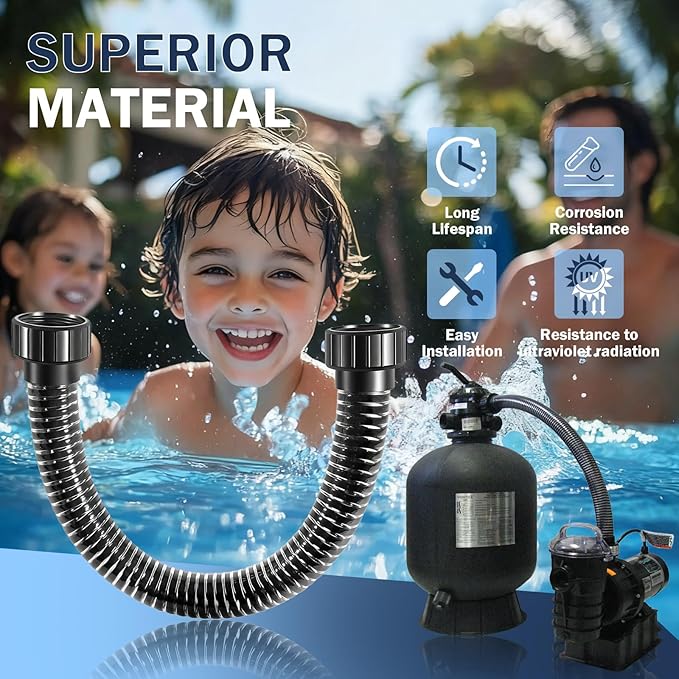155710 Pool Pump to Filter Hose Assembly for Pentair Sand Dollar and Sta-Rite Cristal-Flo II Pool Compatible with 1.5 x 30 Inch Pool and Spa Sand Ground Pool