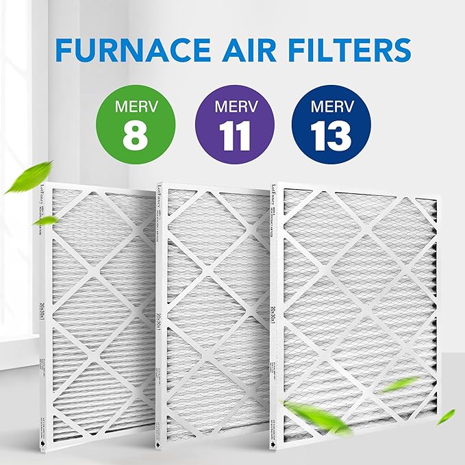LotFancy 20x30x1 Air Filter MERV 11 6-Pack, Electrostatic Pleated AC Furnace Air Filter, Captures Dust, Smog & Pet Dander, Actual Size: 19.75"x29.75"x0.75"