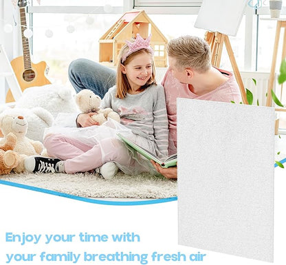 6 Packs Air Vent Filter 12x46inch Electrostatic Filter Media with Adhesive Tape for Air Vent, Air Conditioner, HVAC, Registers and Grilles, totall 12x276inch