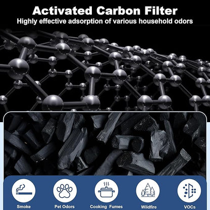 8 Pack 3000 Replacement Filter, Compatible with 3000, 3000M, 3000Pro Air Purifier, Includes 2 H13 Air Filter + 2 Activated Carbon Filter + 4 Pre-Filter