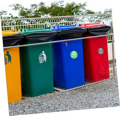 9pcs Garbage Classification Stickers for Trash Recycling Self-Adhesive Sorting Labels for Easy Use Kitchen Office Bathroom