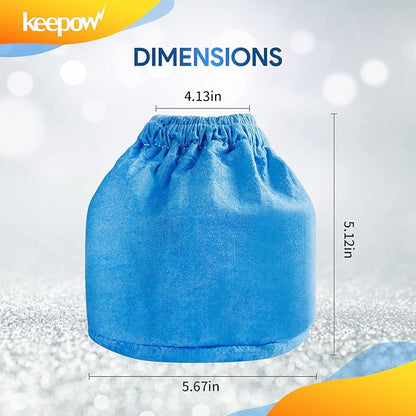 KEEPOW VRC2 Vacuum Filter Compatible with Vacmaster 1.5 to 3.2 Gallon Wet/Dry Vacuums, Compatible with Armor All 1.5-2.5 Gallon Wet/Dry Vacuum, 4 Pack