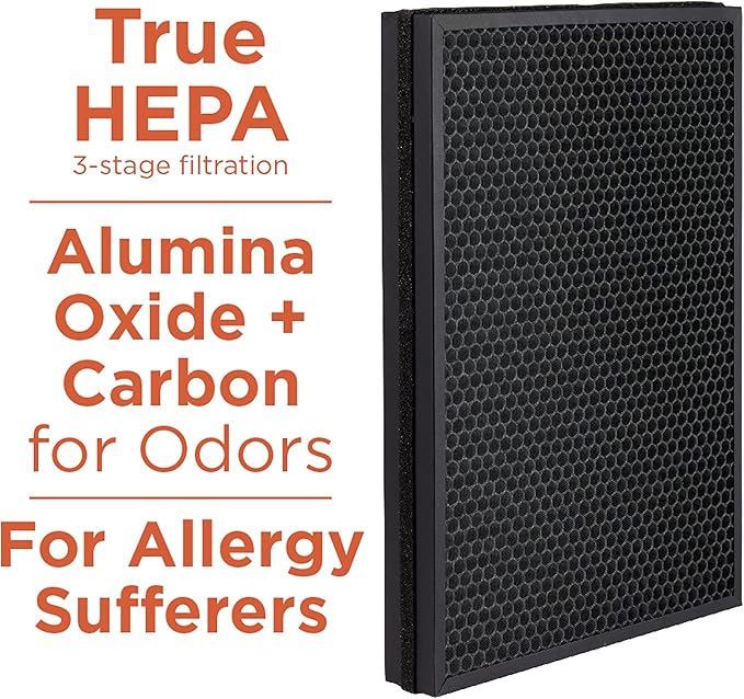 AprilAire RF09550A Allergy True HEPA Air Purifier Replacement Filter for AprilAire Room Air Purifier Model 9550, Captures Allergens & Odors, Ozone