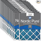 Nordic Pure 18x24x1 (Actual Size: 17 1/2 x 23 1/2 x 3/4) Pleated MERV 7 Air Filters 24 Pack