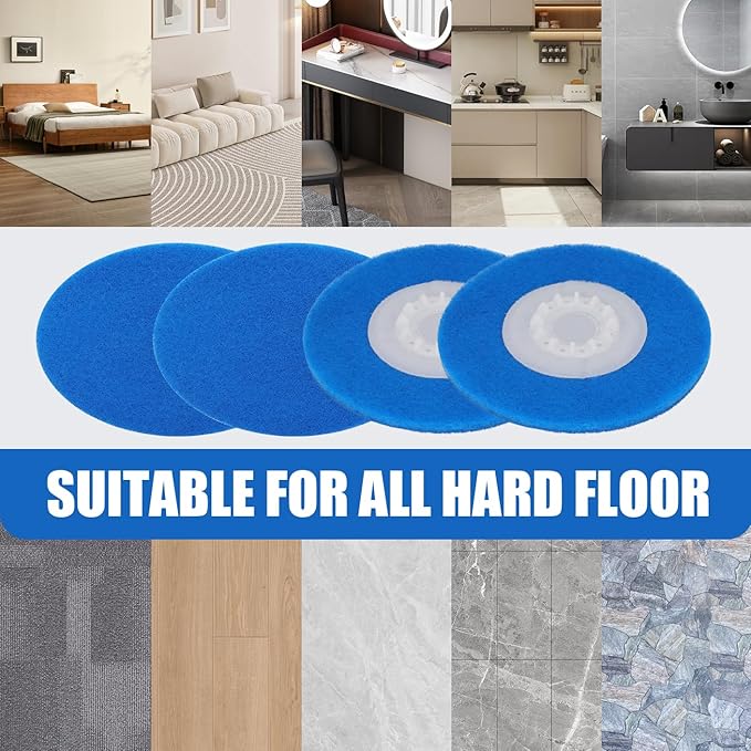 Magic Sponge Eraser Pads for Shark Steamer S7001 s7020 s7000amz s7000 s7001tgt s7201 s8201 S7005 s8001 Series Rotating Steam Scrubber,Scrub Sanitize at The Same,Round Scrubbing Mop Replacement Pad