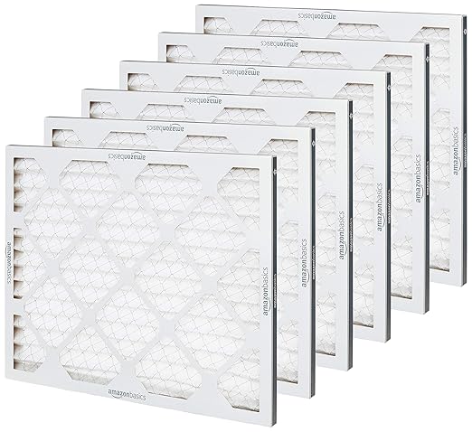 Amazon Basics 16x20x1 Air Filter 6 Pack, MERV 8 AC Furnace Filters (Actual Size: 15.75" x 19.75" x 0.75")