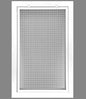 HVAC Premium 12" x 20" Cube Core Eggcrate Return Air Filter Grille for 1" Filter - Aluminum - White [Outer Dimensions: 14.5" x 22.5"]