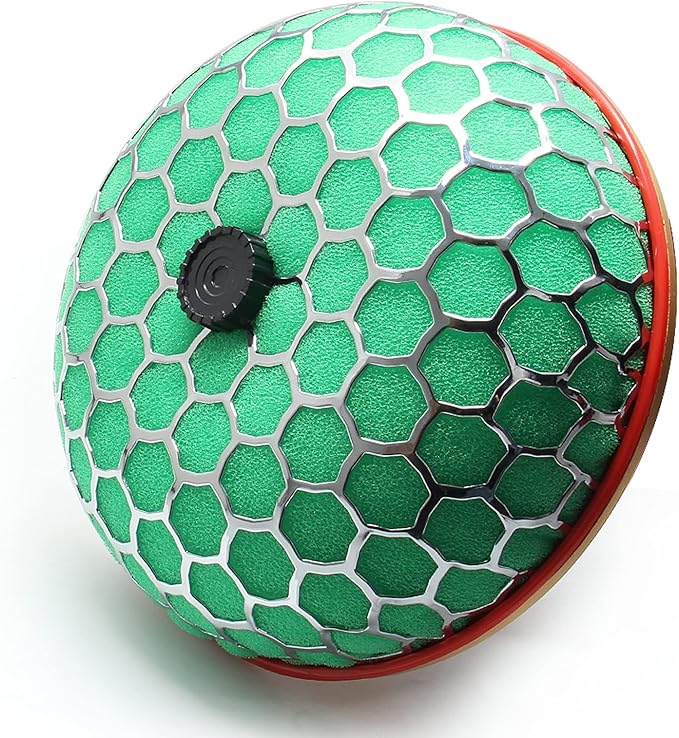 3.15" High Flow Air Intake Mushroom Filter Washable Sponge Honeycomb Mesh Air Filter (Green)