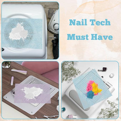 1200 Sheets Nail Dust Collector Filter Paper, Disposable Dust Collector Sheet for Nails Tech Filter Sheet for Nail Vacuum Cleaner Supplies Nails Salon Accessories