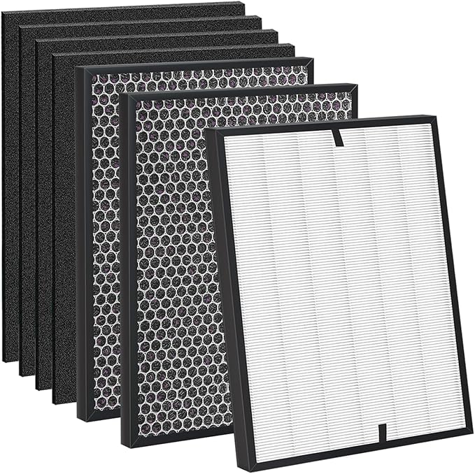 7- Pack 3000 Replacement Filters Compatible with Air Doctor 3000 Serie Air Purifier,Include 1 FLliter, 2 Activated Carbn and 4 Extra Carbn Pre-Filters