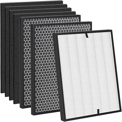 7- Pack 3000 Replacement Filters Compatible with Air Doctor 3000 Serie Air Purifier,Include 1 FLliter, 2 Activated Carbn and 4 Extra Carbn Pre-Filters