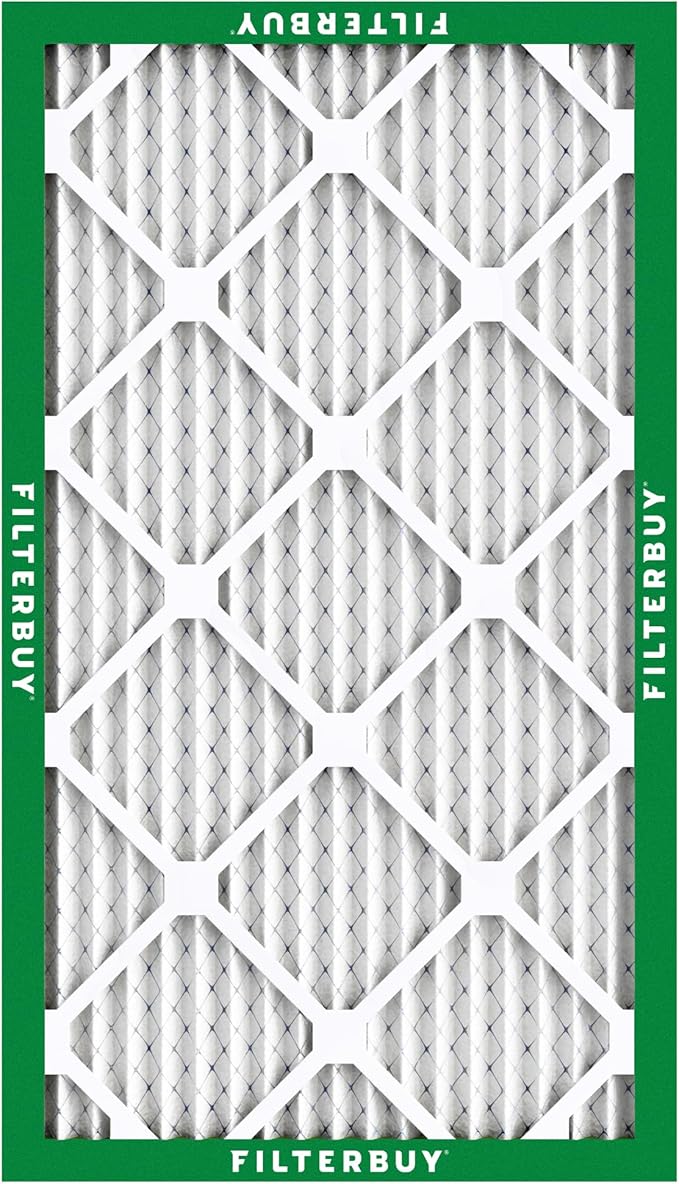 Filterbuy 14x28x1 Air Filter MERV 8 Essential Dust & Allergy Defense (2-Pack), Electrostatic Pleated HVAC AC Furnace Filters Replacement, Made in USA (Actual Size: 13.50 x 27.50 x 0.75)