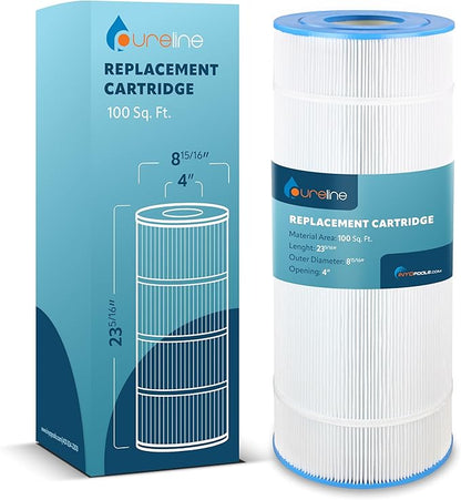 Pureline Pool Replacement Cartridge Filter, 100 Sq Ft, PL0126, Compatible with Jandy CS100