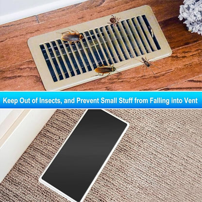 Magnetic Floor Register Vent Covers, 4 x 10 Inch Superior Hold Vent Covers for Home, Air Vent Covers for Sealing Floor, Wall, and Ceiling Registers, RV and HVAC