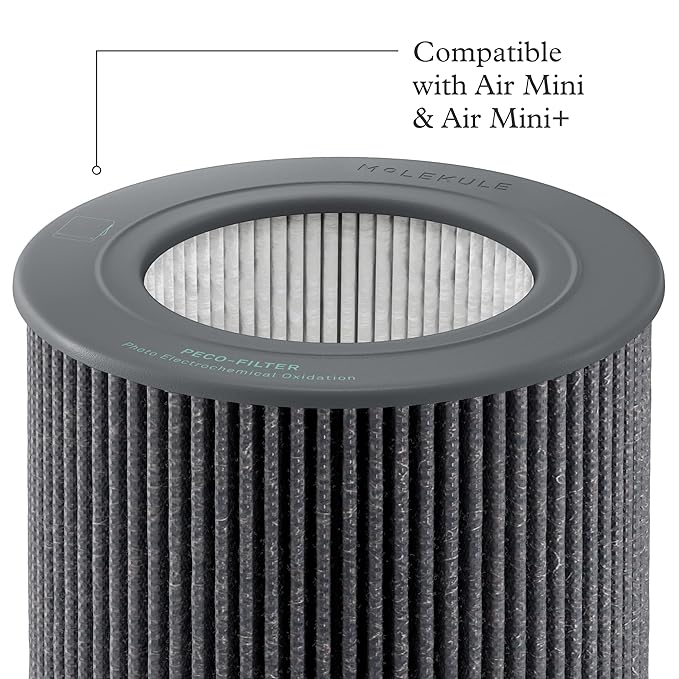 Molekule Air Mini & Air Mini+ PECO Filter - Nanocatalytic Filter for Healthy Air Quality - Eliminates Allergens & Viruses at a Molecular Level - Light-Activated - Home & Office Use