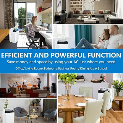GarveeLife 14,000 BTU Portable Air Conditioners - Smart AC Units Cold with Drainage-free 48db Quiet Cooling within 750 sq.ft, Remote Control 24H Timer/Dehumidifier/Fan Modes for Bedroom Room Indoor