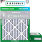 Filterbuy 14x20x4 Air Filter MERV 8 Essential Dust & Allergy Defense (2-Pack), Electrostatic Pleated HVAC AC Furnace Filters Replacement, Made in USA (Actual Size: 13.50 x 19.50 x 3.63)