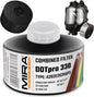 MIRA Safety - DotPro 330 - Industrial Grade Gas Mask Filter | A2 B2 E2 K2 HG P3 Filter Rating | Long Shelf Life | 40mm NATO Filter | Fits CBRN Gas Masks