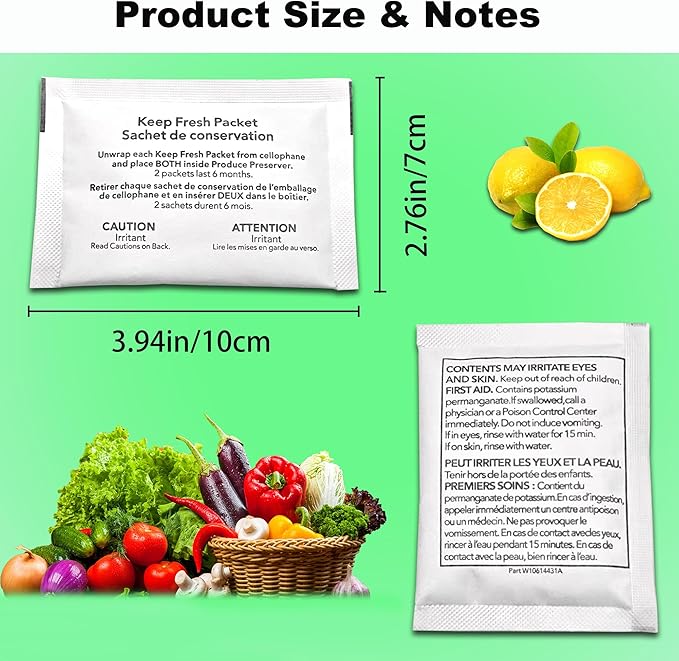 W10346771A Produce Preserver Filter, Compatible with Whirlpool W11462816, P1KL6S1CS, P1FB6S1, 2117689, AH3503014, AH3503014, EA3503014, PS3503014, P1KC6R1 (8)
