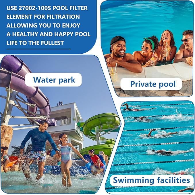 27002-0100s Pool Filter Cartridges Compatible with pentair sta-rite 27002-0100S Pool Filter System 2 Modular Media Pool and PLM100 D.E. Filter,100 sq.ft D.E. Filter with 24800-0121 Air Bleed Assembly
