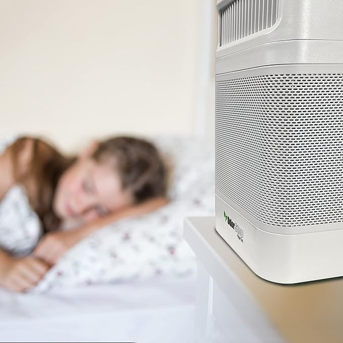 OdorStop OSAP2W HEPA Air Purifier for Areas up to 300 sq ft with USB Charger, White