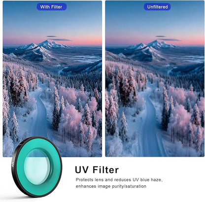 Haoge Filters Set for Insta360 GO Ultra,Includes CPL,ND8,UV,and Screen Protector,Multi-Coated Optical Glass,Filter kit Vlog Video Accessory