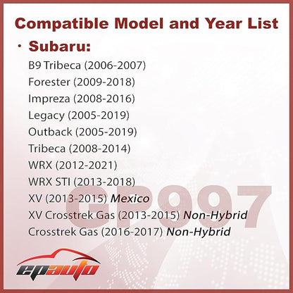 EPAuto GP997 (CA9997) Panel Engine Air Filter, Compatible with Subaru Impreza (2008-2016), Legacy (2005-2019), Outback (2005-2019), WRX (2015-2018), Forester (2009-2018), Tribeca (2008-2014)