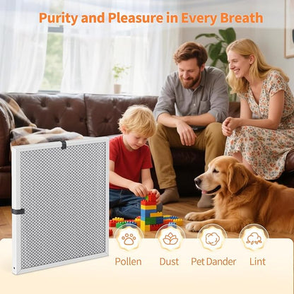 2-Pack 18x20x1 MERV 8 Reusable & Washable Electrostatic Air Filters - Long-Lasting Filter for HVAC, Furnace & Air Conditioner Units, Actual Size: 17-5/8” x 19-5/8” x 7/8”