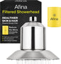 Afina Filtered Shower Head, Shower Filter for Hard Water | Improves Skin & Hair by Removing Chlorine & Toxic Chemicals from Hard Water (1.8 Gallon Per Minute California, Brushed Nickel)